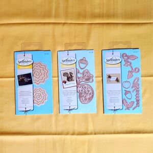 Lot Of 3 Spellbinders Fall Metal Die Sets.  Lot #24